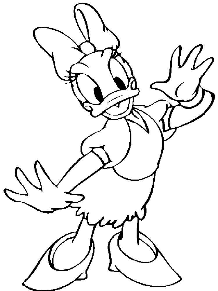 750x1000 Donald And Daisy Duck Coloring Pages. Download And Print Donald