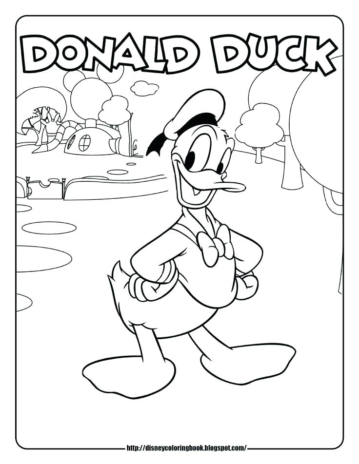 736x952 Donald Duck Coloring Pages Daisy Duck Wearing Umbrella Free Donald