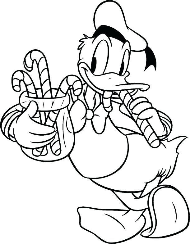 611x786 Donald Duck Colouring Pages