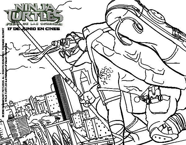 600x470 Teenage Mutant Ninja Turtle Coloring Pages Unique Donatello Ninja