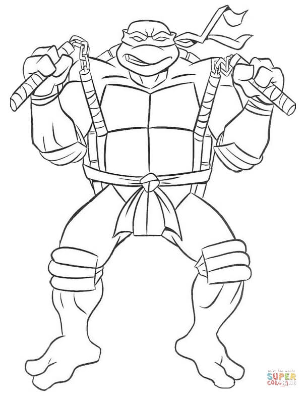 609x786 Teenage Mutant Ninja Turtles Donatello Coloring Pages Teenage