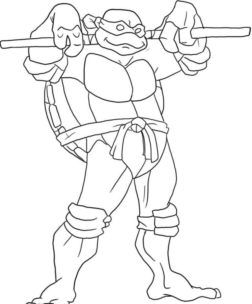 850x1024 Printable Teenage Mutant Donatello Ninja Turtles With Weapon