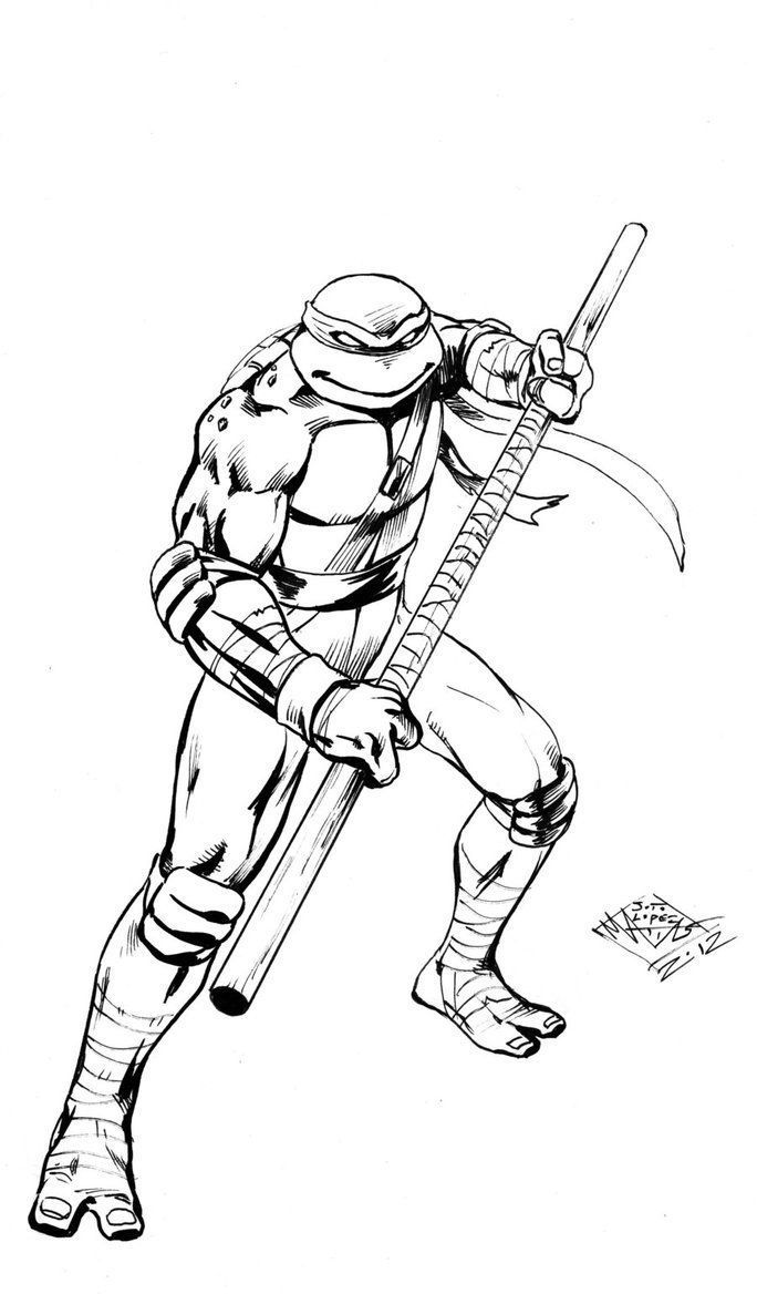 684x1168 Stunning Donatello Teenage Mutant Ninja Coloring Pages For Kids