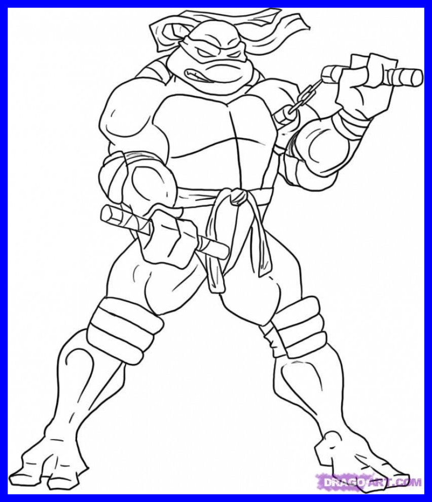 852x990 Incredible Teenage Mutant Ninja Coloring Donatello Turtle Page