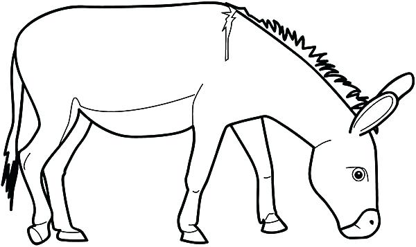 600x357 Donkey Coloring Page Donkey Pictures To Color Donkey Coloring