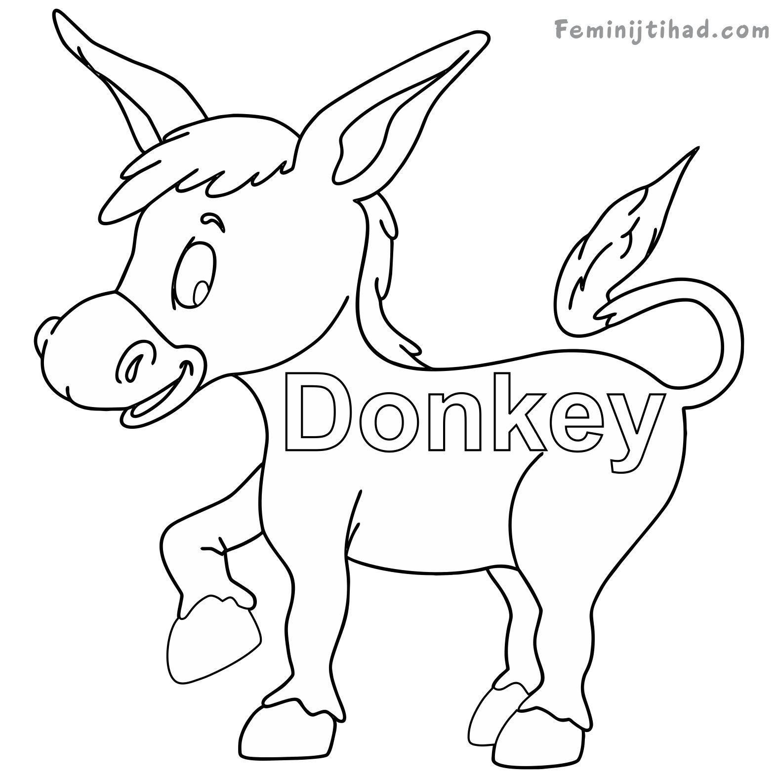 1575x1575 Donkey Coloring Pages To Print Coloring Pages For Kids
