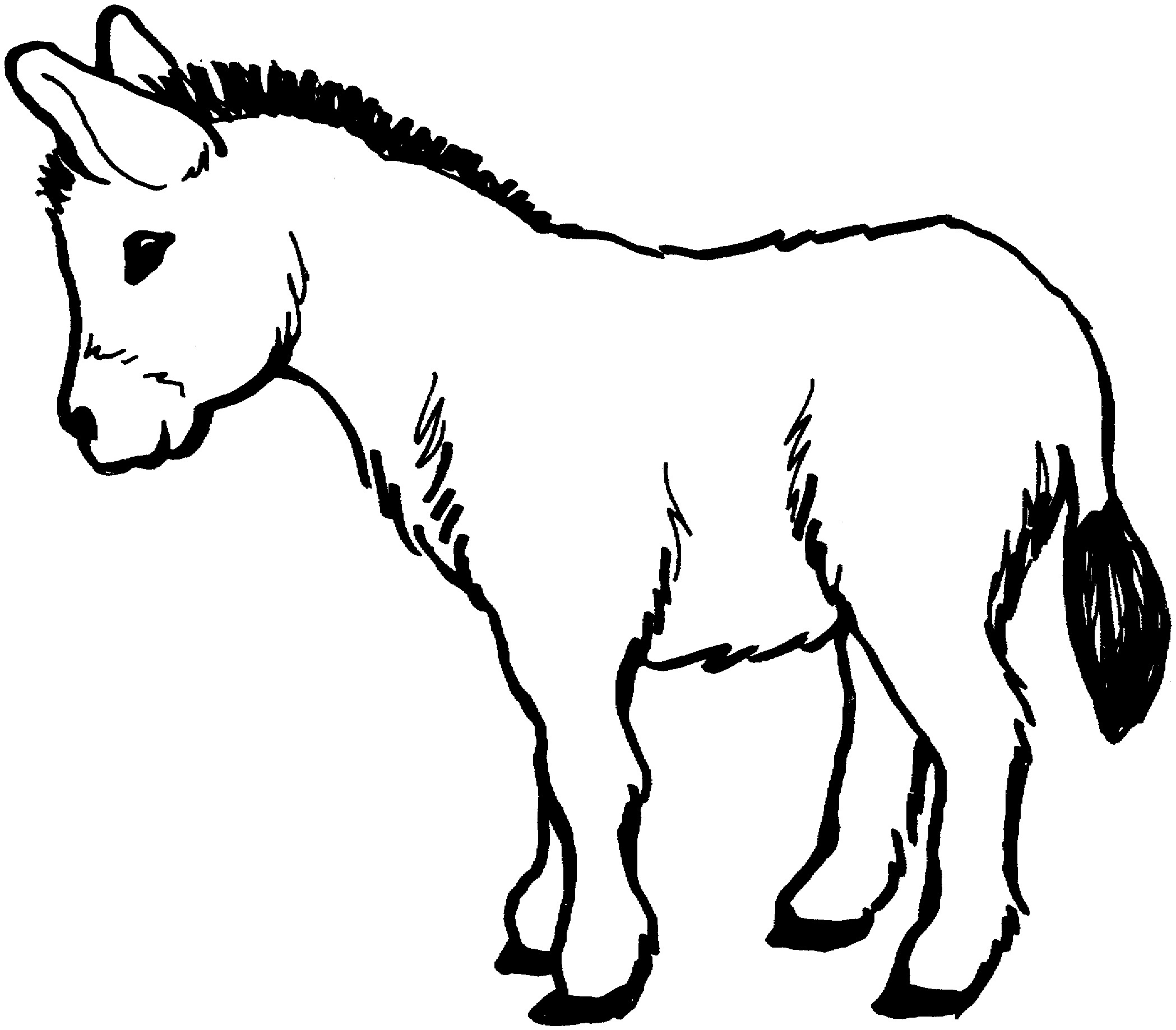 2098x1838 Free Printable Donkey Coloring Pages For Kids
