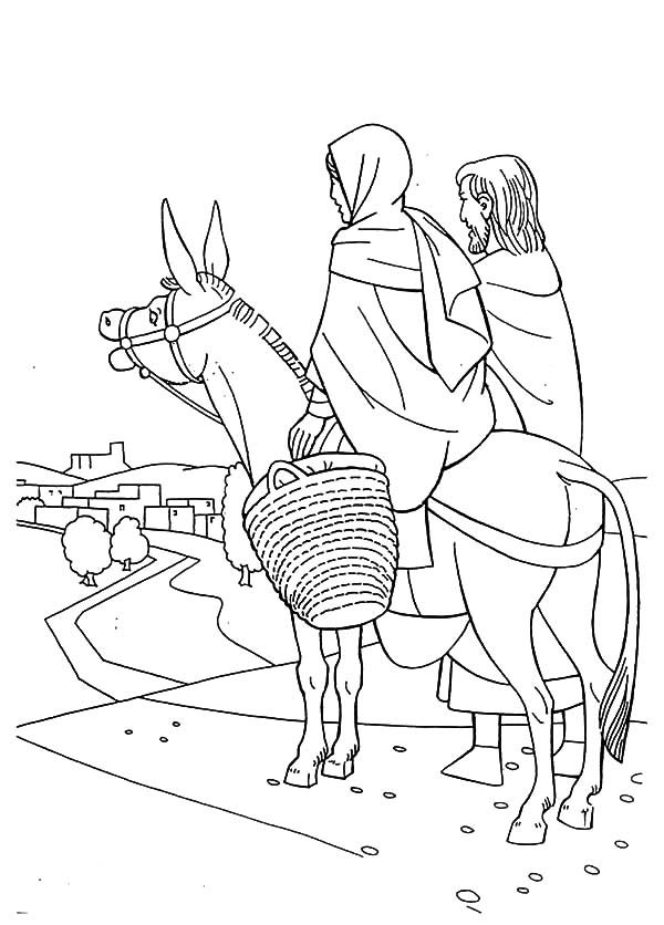 600x836 Mary Joseph Donkey Coloring Page Nitivity Donkey