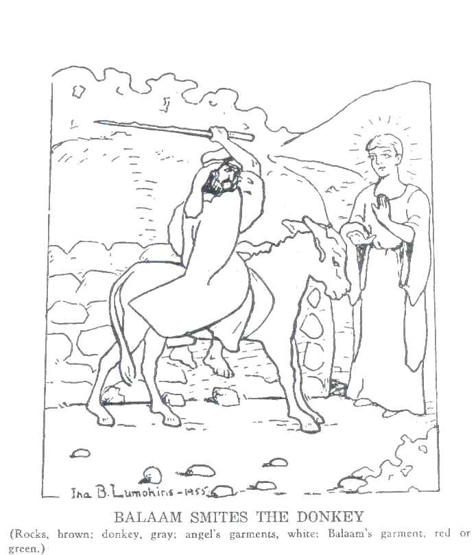 694x809 Balaam And The Donkey Coloring Page Balaam And The Talking Donkey