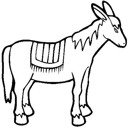 439x439 Donkey Coloring Pages 11.jpg Nativity Animals Donkey