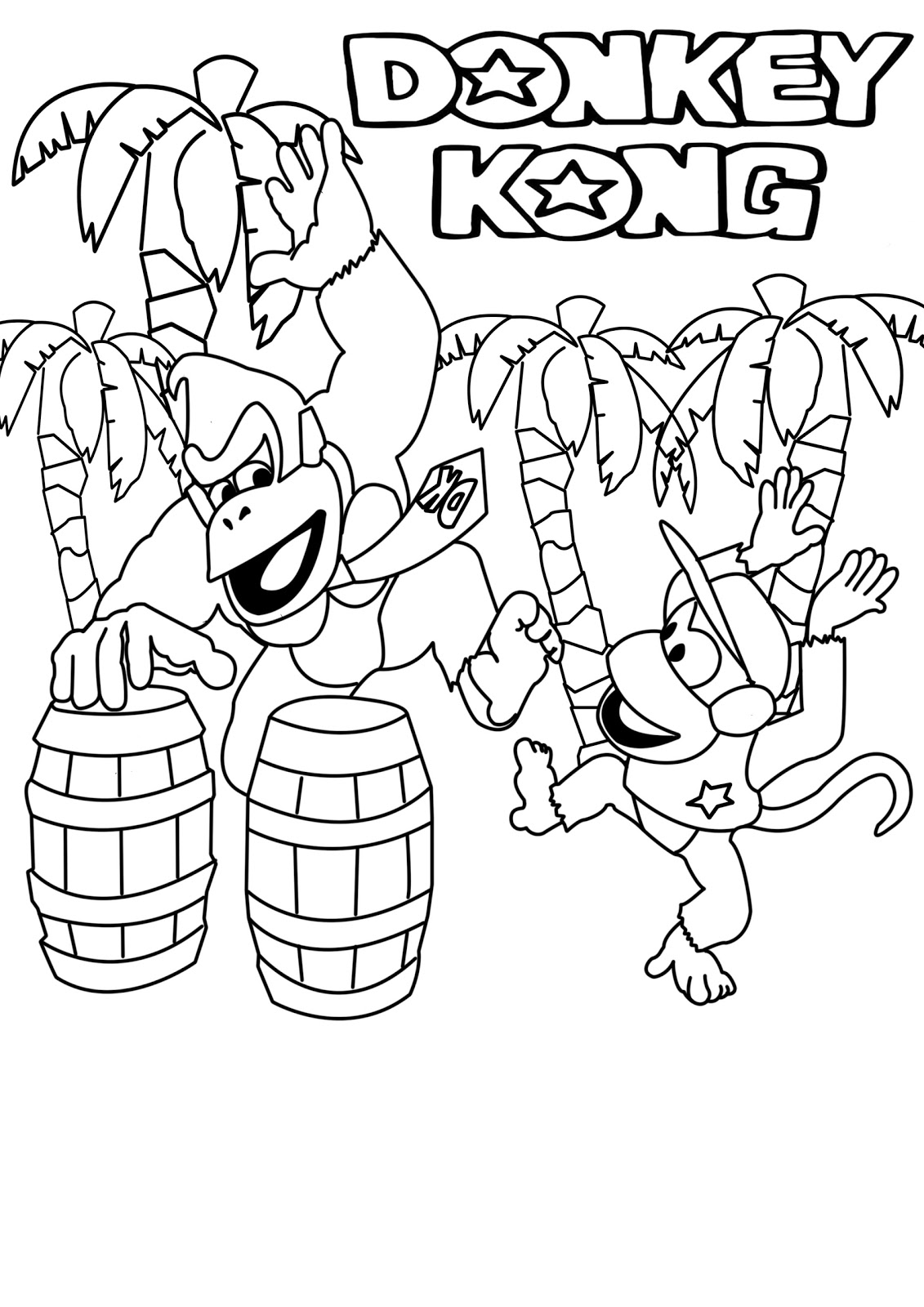 1131x1600 Donkey Kong Coloring Pages Learn To Coloring