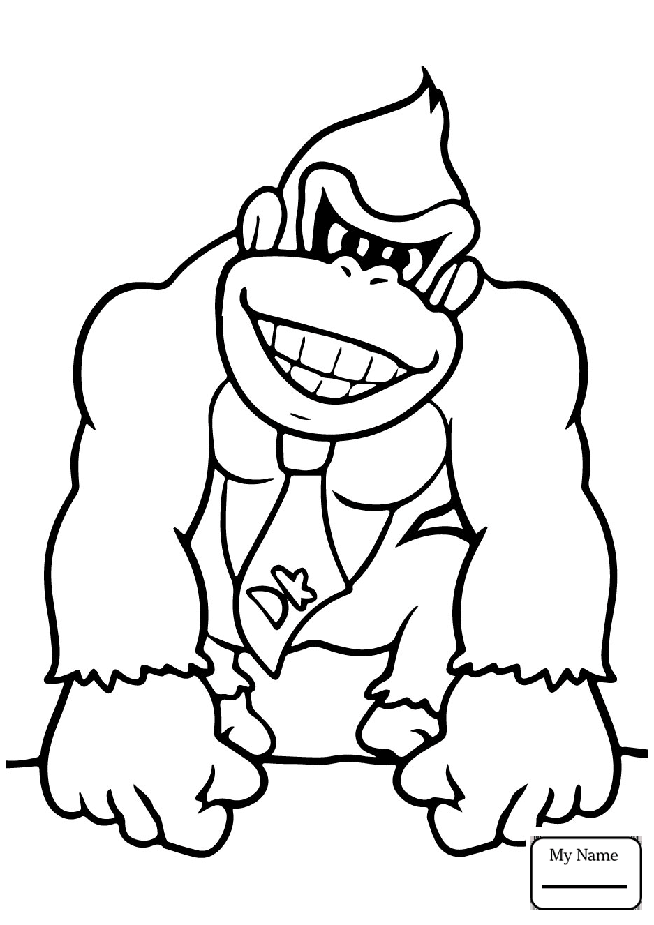 937x1326 Amazing Donkey Kong Coloring Pages To Print Page 18 Sunsun Find