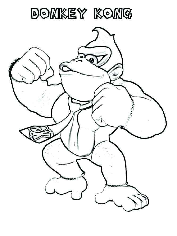 750x1000 Donkey Kong Coloring Pages Free Kids Coloring Donkey Coloring