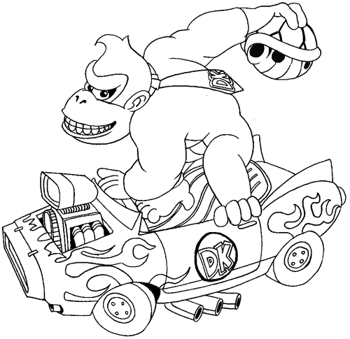 500x485 Amazing Idea Donkey Kong Coloring Pages To Print Printable