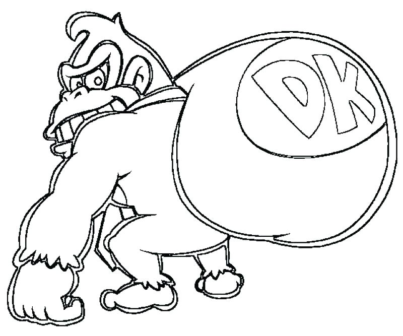 800x667 Donkey Kong Coloring Pages To Print