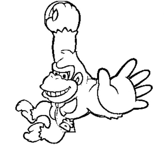 678x600 Dk Coloring Pages 29 Donkey Kong Coloring Page Donkey Kong Drives