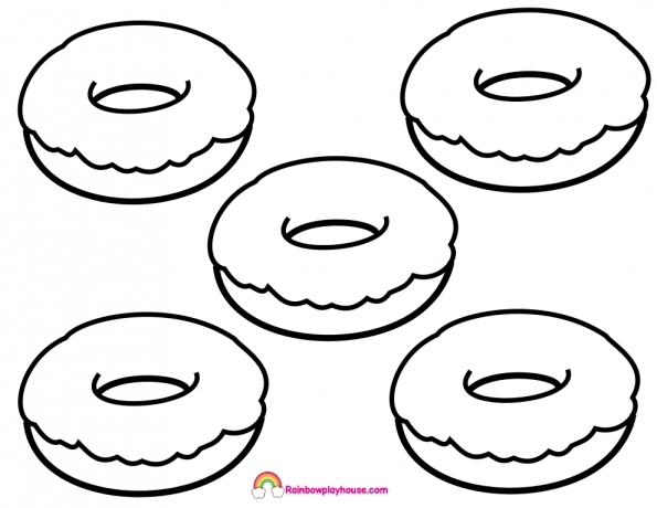 595x460 Donut Coloring Doughnut Coloring Page Rainbow Playhouse Coloring