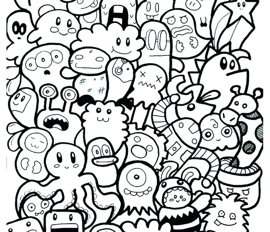 931x800 Doodle Pages To Color Unique Doodle Art Coloring Pages Printable