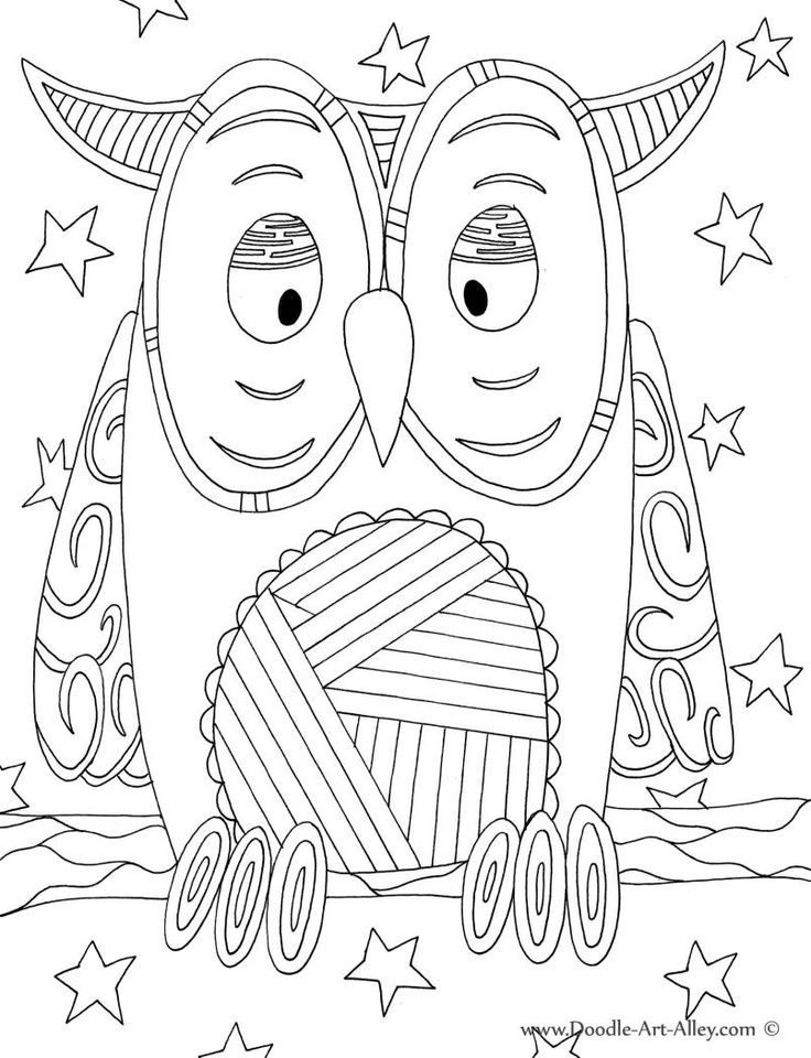 736x960 Bird Coloring Pages Doodle Art Alley Owl Classroom Animal