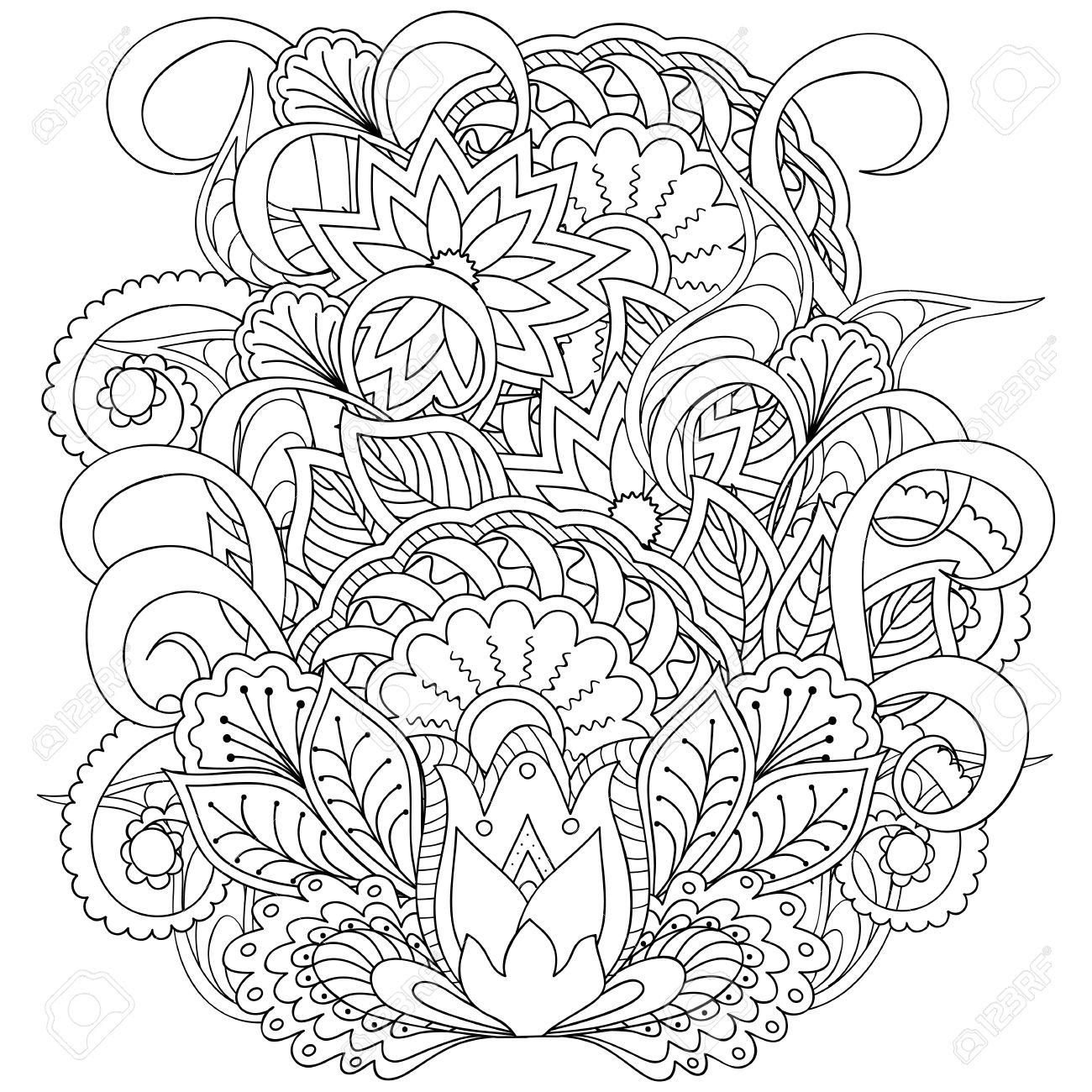 1300x1300 Best Of Flower Doodle Coloring Pages Collection Printable