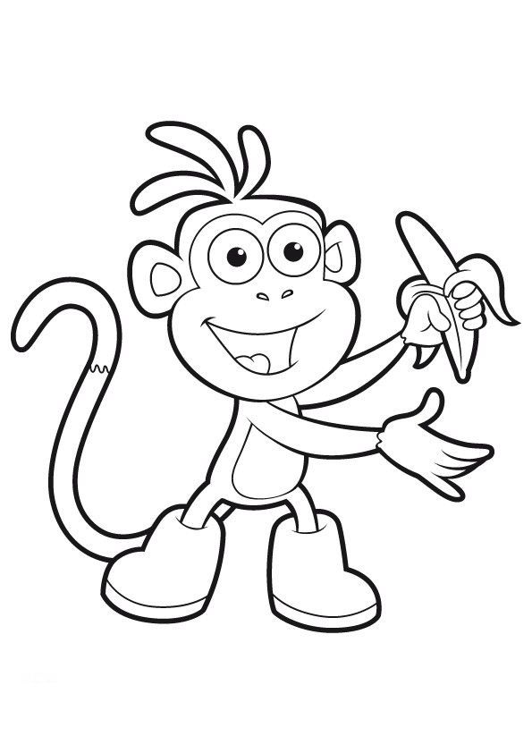 595x842 Dora The Explorer Banana Peel Boots Dora The Explorer Coloring