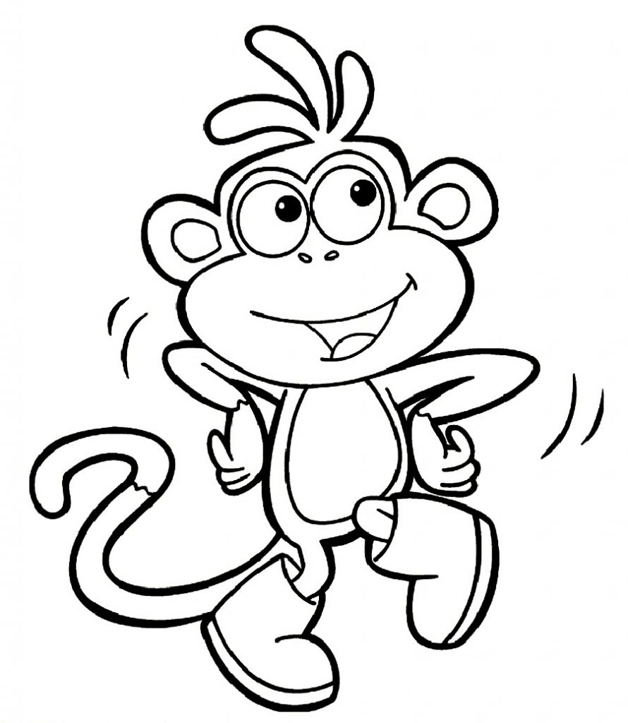 890x1024 Great Dora And Boots Coloring Pages 19