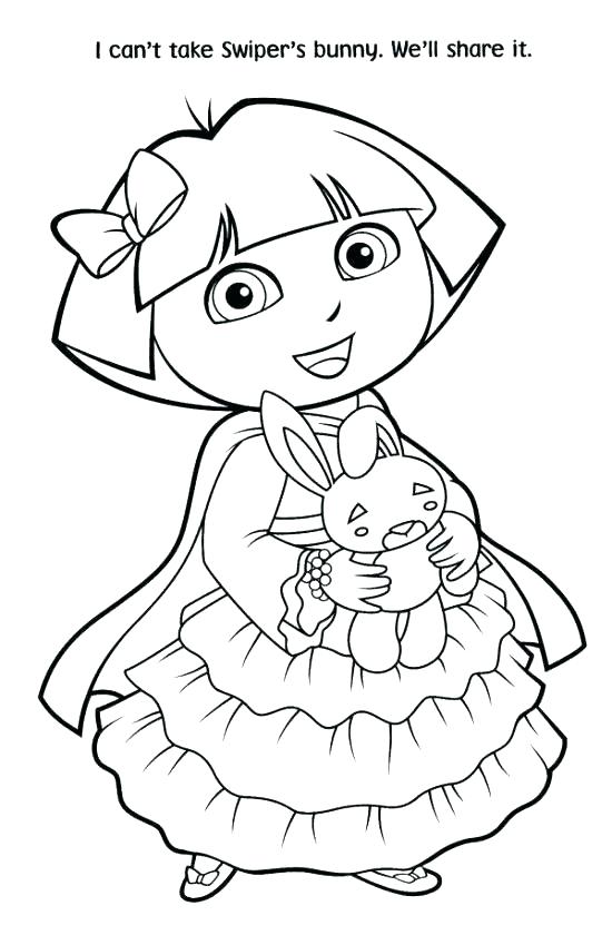 550x849 Dora Coloring Pages Printable Dora Christmas Coloring Pages