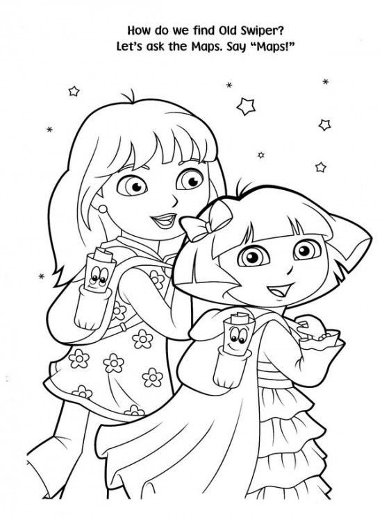 550x745 Free Printable Dora Christmas Coloring Pages Picture 42 550x745