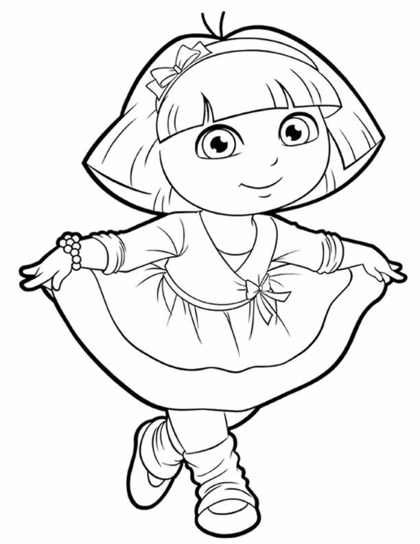 612x792 Pictures Of Dora To Color Charming Dora Coloring Pages 30