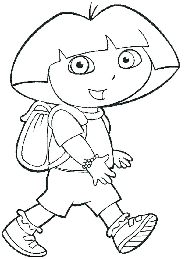 607x850 Dora Free Coloring Pages Games Coloring Free Coloring Pages Free