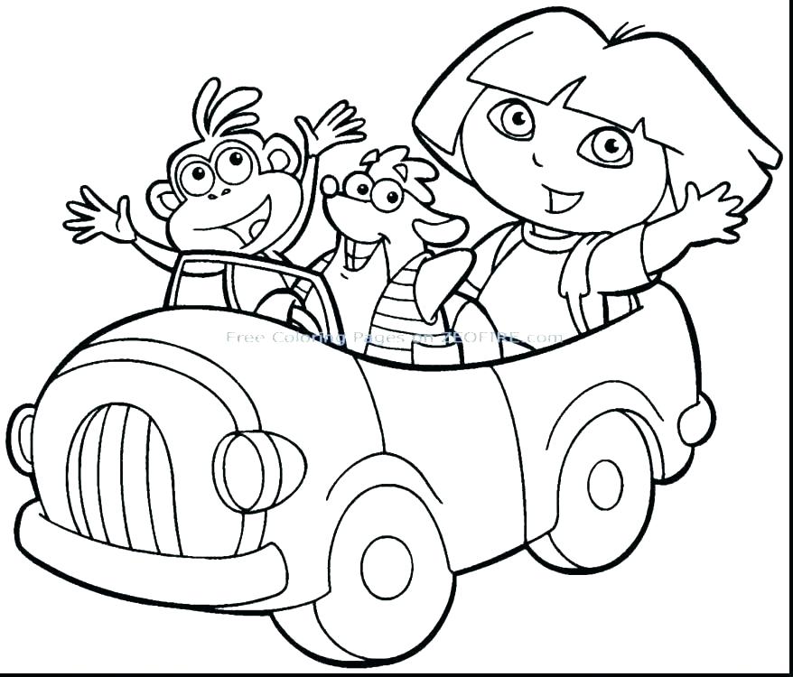 878x750 Coloring Pages Dora Christmas Printable Coloring Pages Coloring