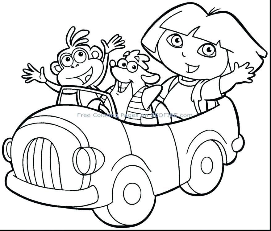 Dora Easter Coloring Pages