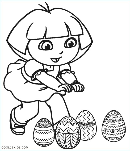 551x640 Dora Happy Easter Coloring Pages