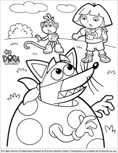 236x305 Dora Amp Boots Easter Coloring Page Coloring Easter