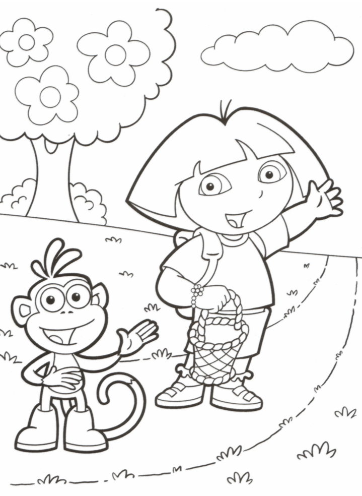 719x984 Dora Coloring Pages Easter