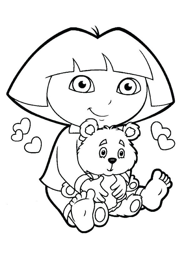 595x842 Free Dora Coloring Pages The Explorer Boots Coloring Pages