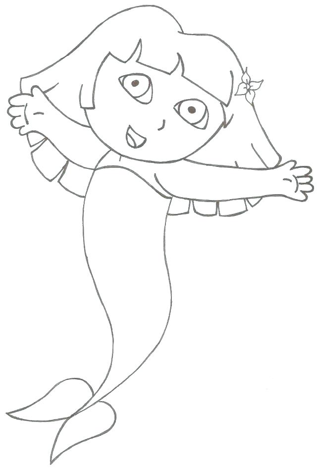 640x945 Dora Mermaid Coloring Pages Mermaid Coloring Pages Mermaid