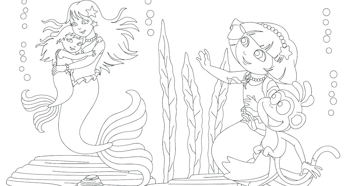1200x630 Dora Mermaid Coloring Pages Printable Coloring Pages Mermaid
