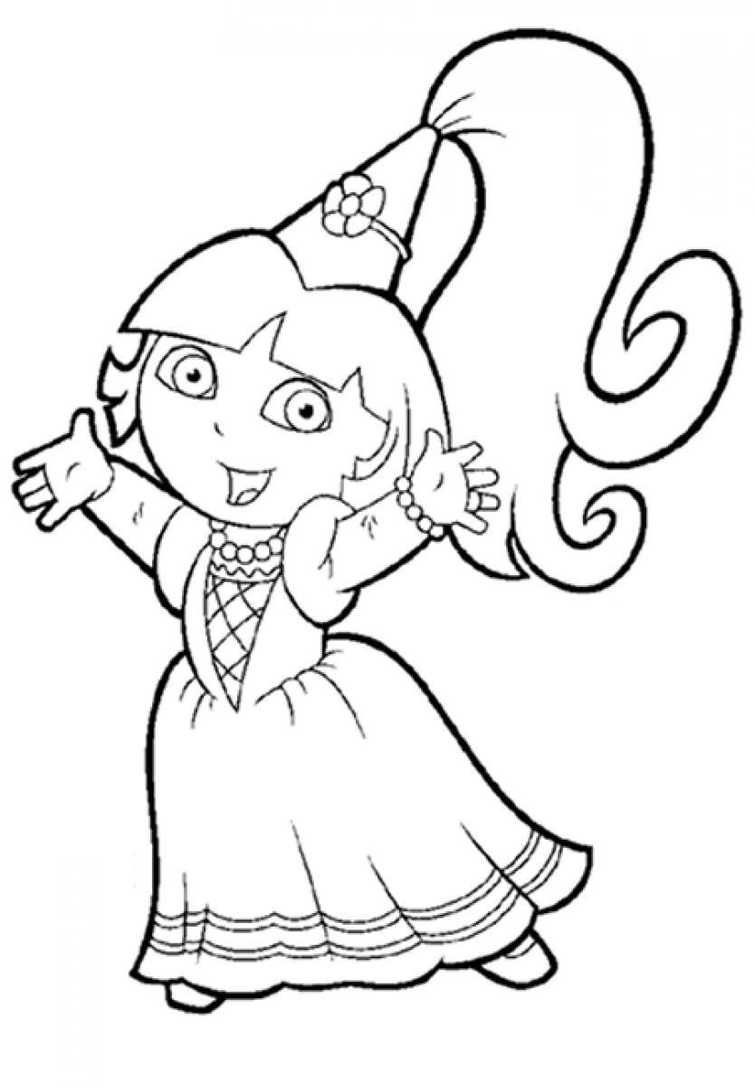 834x1200 Dora Coloring Pages