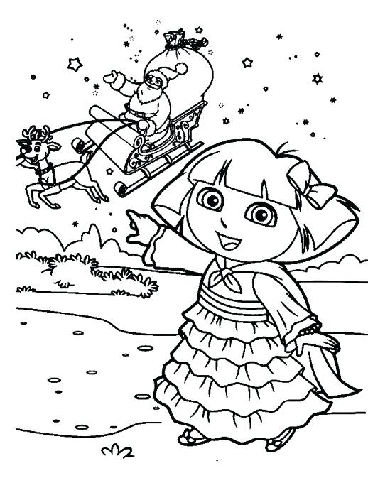 518x680 Dora Christmas Coloring Pages Coloring Pages Printable 3 Dora