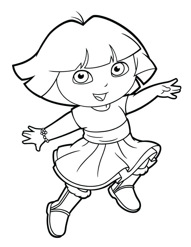 612x792 Dora Explorer Coloring Pages Coloring Dora The Explorer Printable