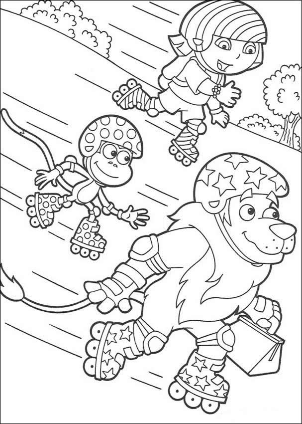 607x850 Goodbye Lion Dora The Explorer Coloring Page Printable In Humorous