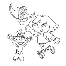 230x230 Dora Coloring Pages