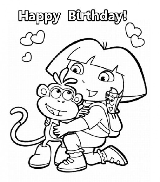 Dora The Explorer Coloring Pages To Print