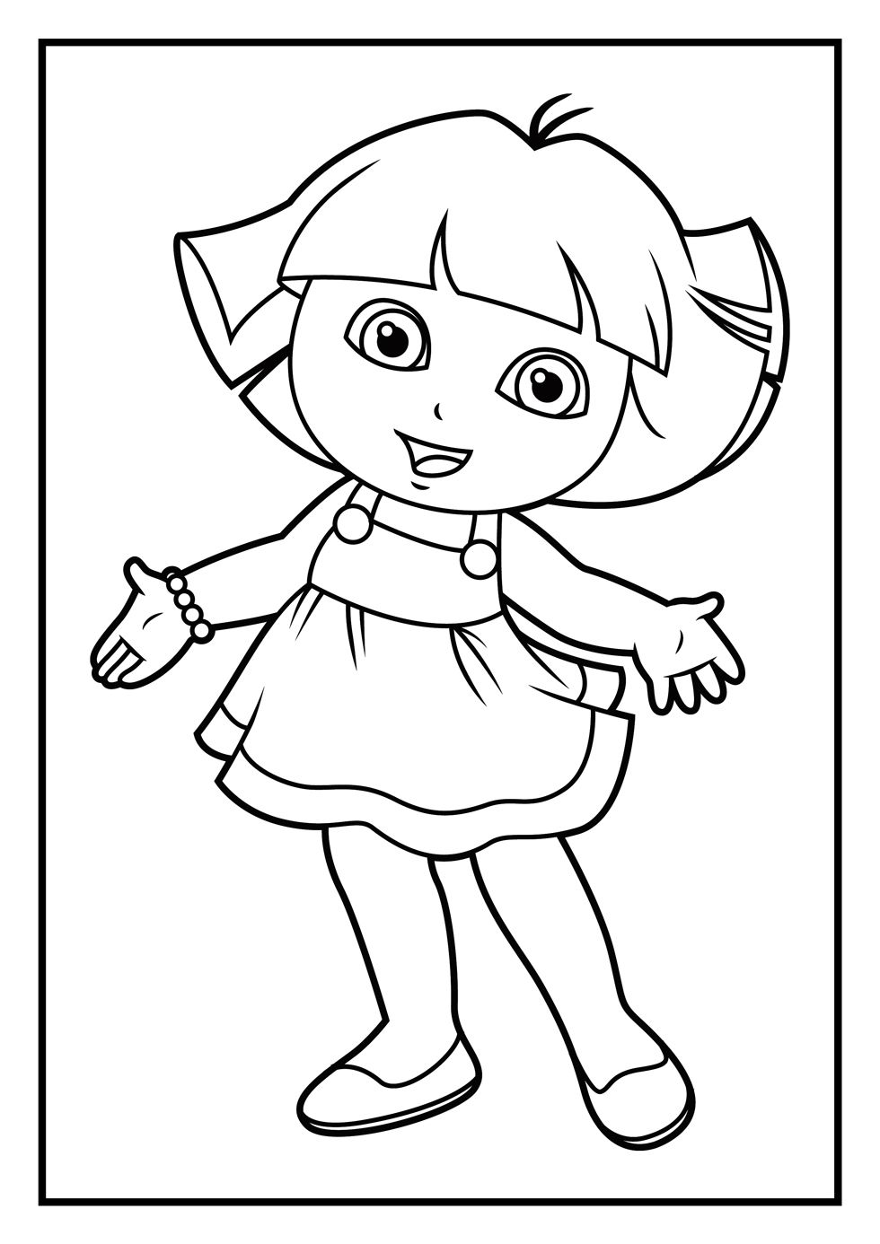 980x1386 Dora Explorer Coloring Pages Free Printable