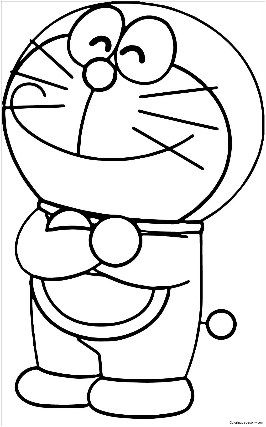 1115x1793 Happy Doraemon 1 Coloring Page Doraemon Coloring Pages