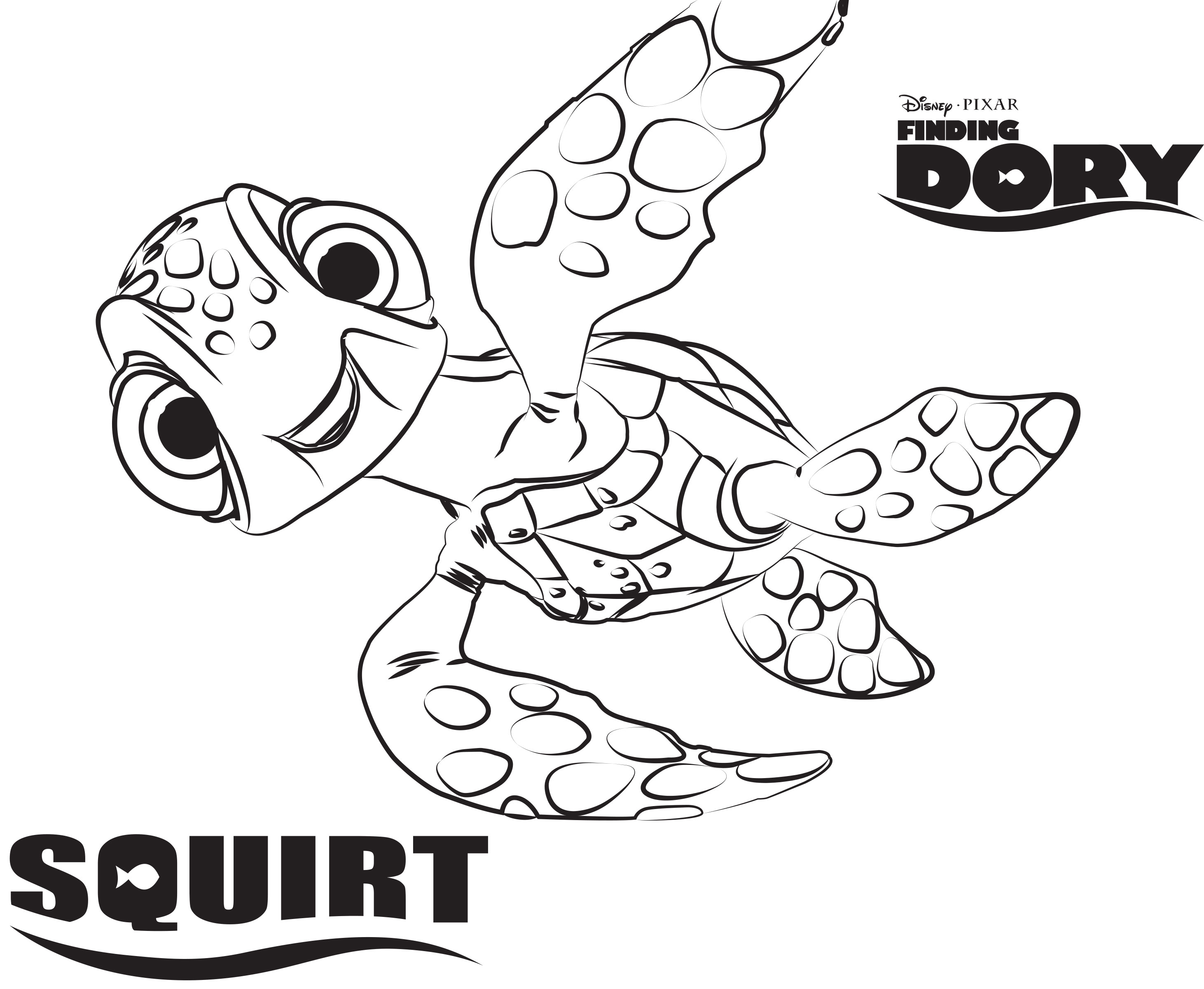 2923x2401 Finding Nemo Coloring Pages Disney S Dory Sheet Free Printable