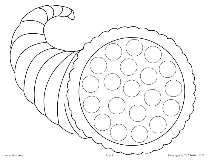 700x541 Dot Art Coloring Pages Cornucopia Do A Dot Printable Free