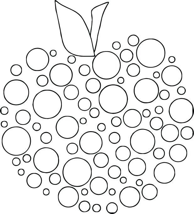 618x682 Luxury Dot Marker Coloring Pages And Apple Polka Dot Coloring Page