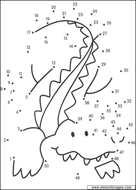 Dot To Dot Coloring Pages For Kindergarten